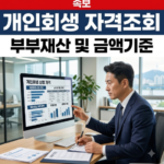 개인회생신청자격조회 부부 재산 기준 및 최소 채무 금액 총정리